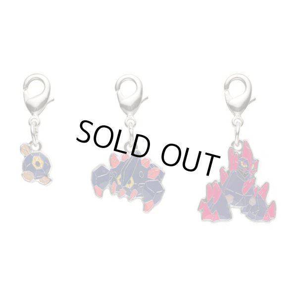 Photo1: Pokemon Center 2023 Metal Charm # 524 525 526 Roggenrola Boldore Gigalith (1)