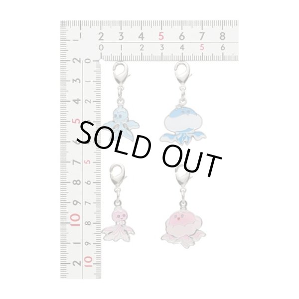 Photo2: Pokemon Center 2023 Metal Charm # 592 593 Frillish Jellicent (2)