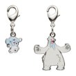 Photo1: Pokemon Center 2023 Metal Charm # 613 614 Cubchoo Beartic (1)