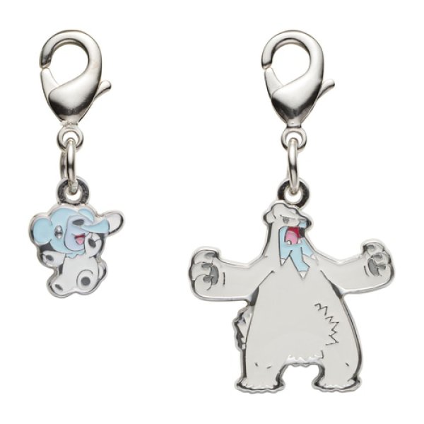 Photo1: Pokemon Center 2023 Metal Charm # 613 614 Cubchoo Beartic (1)