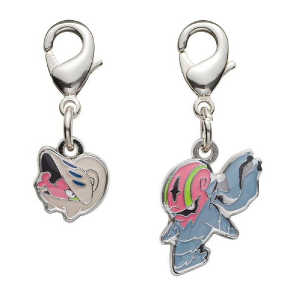 Photo1: Pokemon Center 2023 Metal Charm # 616 617 Shelmet Accelgor (1)