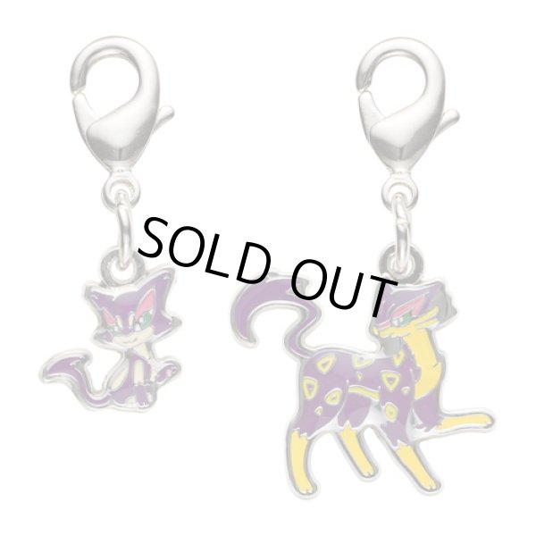 Photo1: Pokemon Center 2023 Metal Charm # 509 510 Purrloin Liepard (1)
