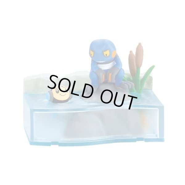 Photo1: Pokemon 2023 Nonbiri Time Take a rest by the River Mini Figure #6 Tympole & Croagunk (1)