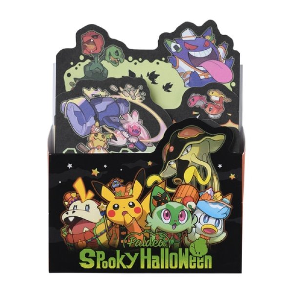 Photo1: Pokemon Center 2023 Paldea Spooky Halloween Memo pad set (1)