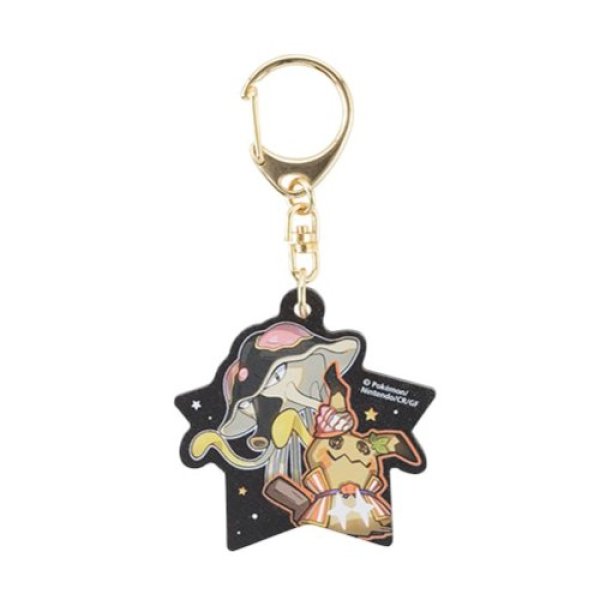 Photo1: Pokemon Center 2023 Paldea Spooky Halloween Wooden Charm Key chain Mimikyu ver. (1)