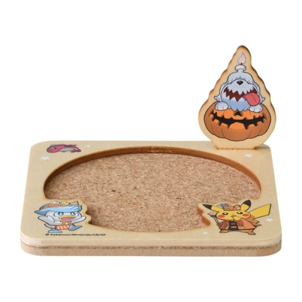 Photo1: Pokemon Center 2023 Paldea Spooky Halloween Wood Coaster Greavard (1)