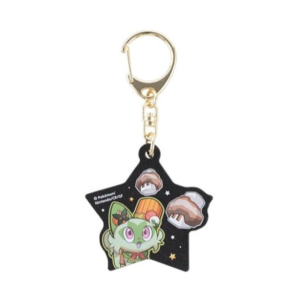 Photo1: Pokemon Center 2023 Paldea Spooky Halloween Wooden Charm Key chain Sprigatito ver. (1)