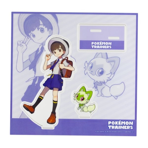 Photo1: Pokemon Center 2023 Pokemon Trainers Acrylic Stand Florian Sprigatito Paldea Region (1)