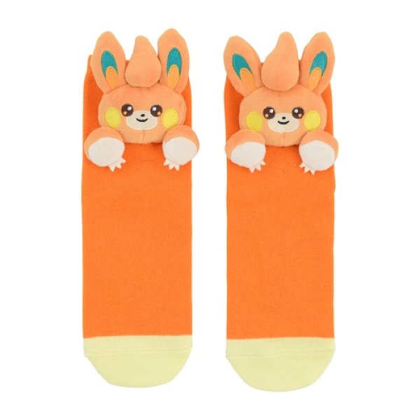Photo1: Pokemon Center 2023 Plush Socks for Women 23 - 25 cm 1 Pair Pawmi (1)