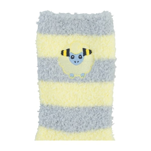 Photo3: Pokemon Center 2023 Socks for Women 23 - 25 cm 1 Pair Fluffy MOKOMOKO Mareep (3)