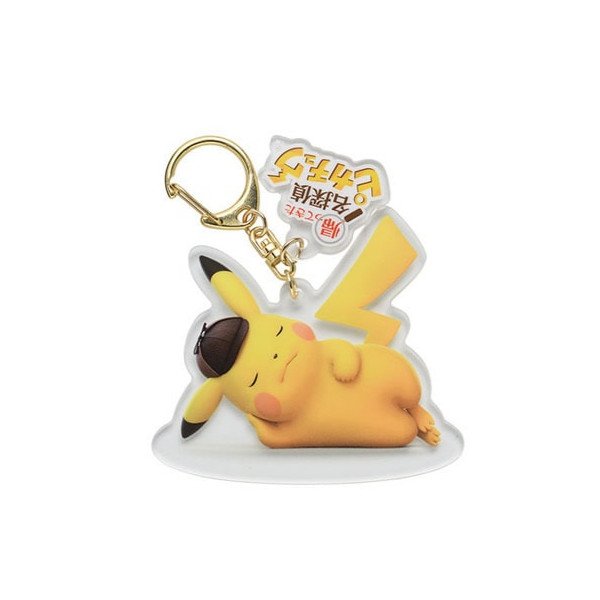 Photo1: Pokemon Center 2023 Detective Pikachu Returns Acrylic Key chain Pikachu sleeping ver. (1)