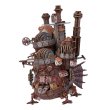 Photo1: Studio Ghibli Wooden Art ki-gu-mi Craft kit Howl's Moving Castle Howl's Castle Color ver. (1)