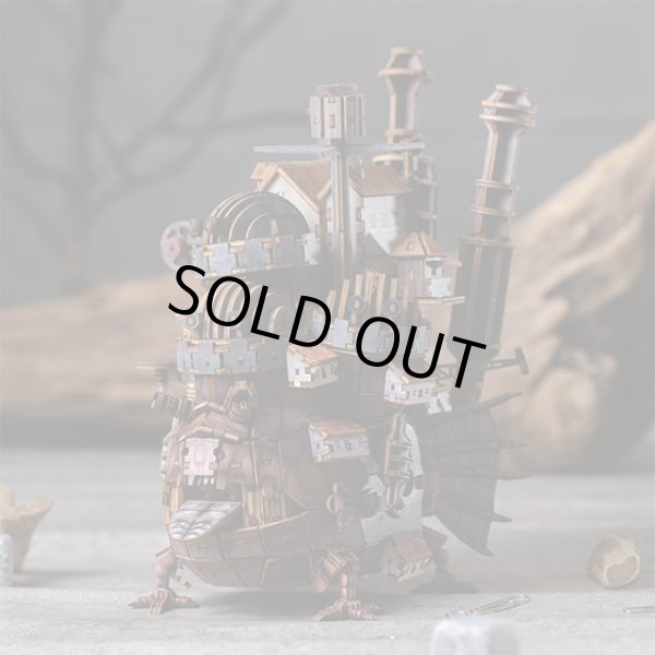 Photo2: Studio Ghibli Wooden Art ki-gu-mi Craft kit Howl's Moving Castle Howl's Castle Color ver. (2)