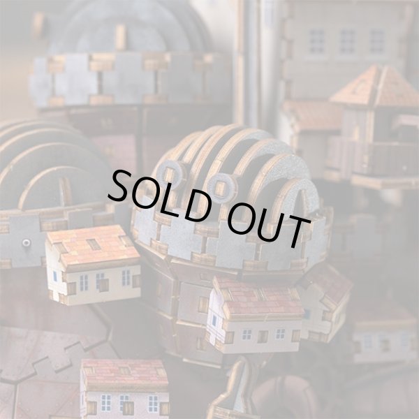 Photo8: Studio Ghibli Wooden Art ki-gu-mi Craft kit Howl's Moving Castle Howl's Castle Color ver. (8)