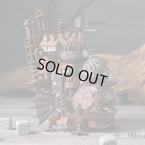 Photo6: Studio Ghibli Wooden Art ki-gu-mi Craft kit Howl's Moving Castle Howl's Castle Color ver. (6)