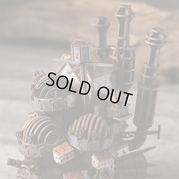 Photo7: Studio Ghibli Wooden Art ki-gu-mi Craft kit Howl's Moving Castle Howl's Castle Color ver. (7)