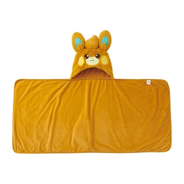 Photo1: Pokemon Center 2023 Fluffy Blanket Pawmi Hooded blanket Lap robe (1)