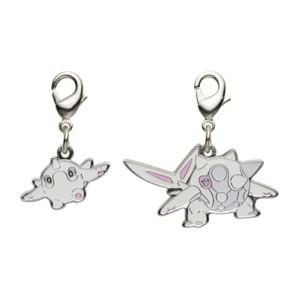 Photo1: Pokemon Center 2023 Metal Charm # 974 975 Cetoddle Cetitan (1)