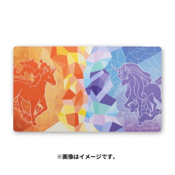 Photo1: Pokemon Center International Card Game Rubber play mat Rapidash Flames & Fairies (1)