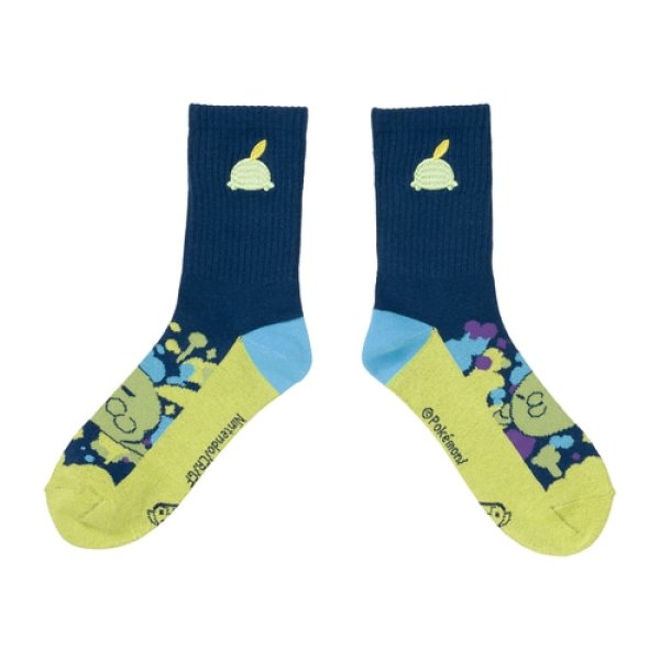 Photo1: Pokemon Center 2024 POISON Moudoku Kiken Socks for Women 23 - 25 cm 1 Pair Middle Gulpin (1)