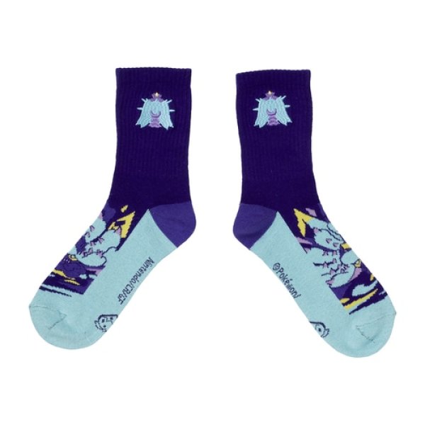 Photo1: Pokemon Center 2024 POISON Moudoku Kiken Socks for Women 23 - 25 cm 1 Pair Middle Mareanie (1)