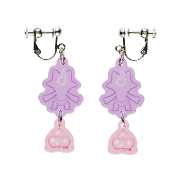 Photo1: Pokemon Center 2024 POISON Moudoku Kiken Toxel Clips Earrings ver. (1)