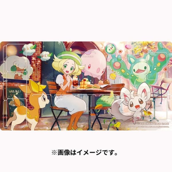 Photo1: Pokemon Center Original Card Game Rubber play mat Bianca (1)