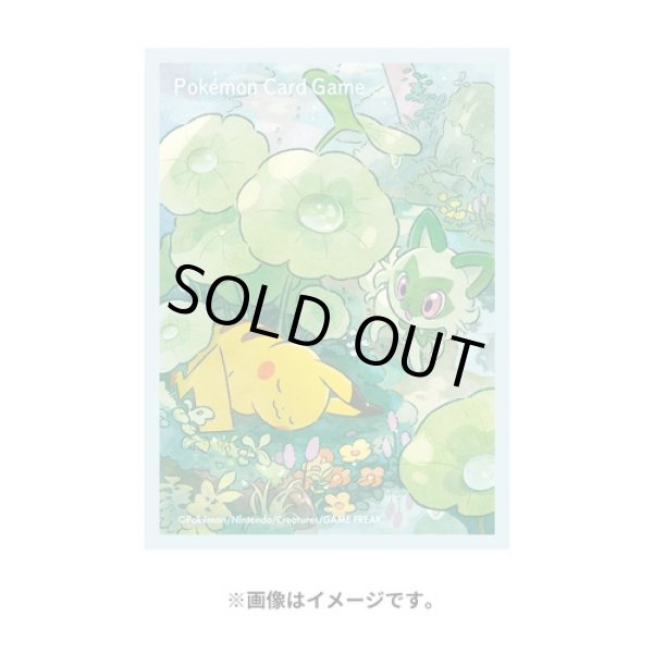 Photo2: Pokemon Center Original Card Game Sleeve Pikachu & Sprigatito 64 sleeves (2)