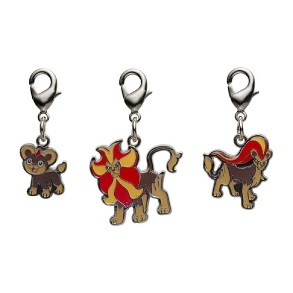 Photo1: Pokemon Center 2024 Metal Charm # 667 668 Litleo Pyroar Male Female (1)