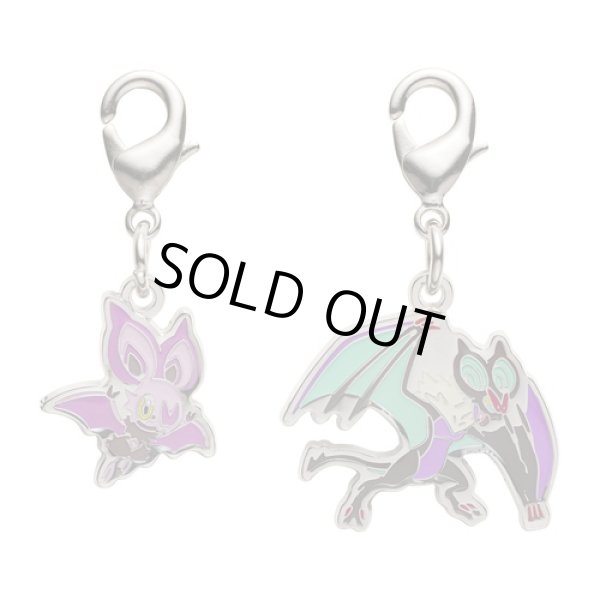 Photo1: Pokemon Center 2024 Metal Charm # 714 715 Noibat Noivern (1)