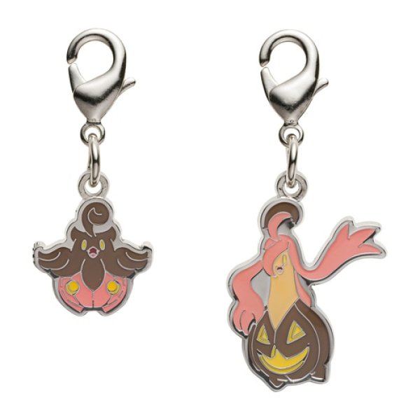 Photo1: Pokemon Center 2024 Metal Charm # 710 711 Pumpkaboo Gourgeist (1)