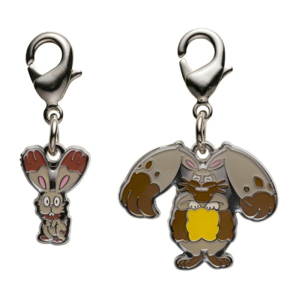 Photo1: Pokemon Center 2024 Metal Charm # 659 660 Bunnelby Diggersby (1)