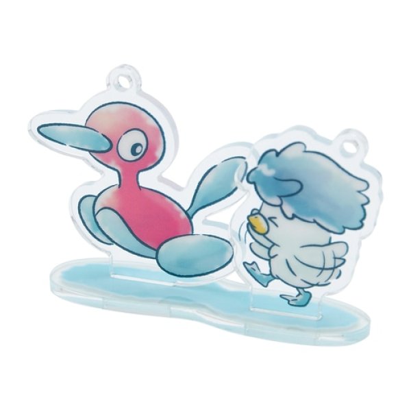 Photo1: Pokemon Center 2024 Lost Quaxly Acrylic Stand Key Chain #5 Porygon2 (1)