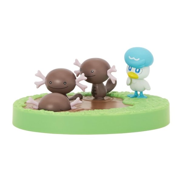 Photo1: Pokemon Center 2024 Lost Quaxly Figure Accessory Tray Paldean Wooper (1)