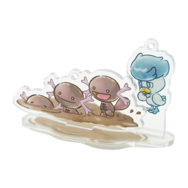 Photo1: Pokemon Center 2024 Lost Quaxly Acrylic Stand Key Chain #3 Paldean Wooper (1)