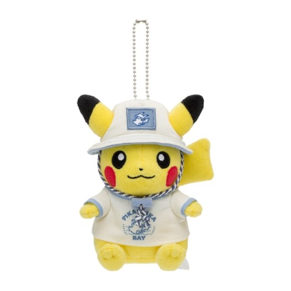 Photo1: Pokemon Center 2024 Tokyo Bay R Leisure style Pikachu Plush Mascot Key chain (1)