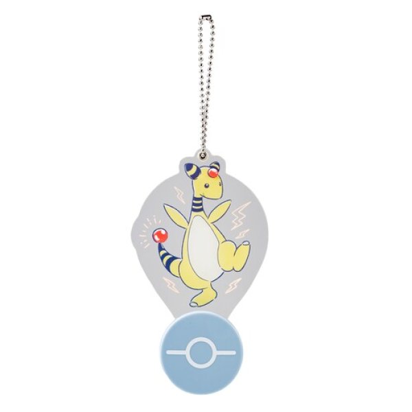 Photo1: Pokemon Center 2024 Tokyo Bay R Shining! Acrylic charm Key chain Ampharos (1)