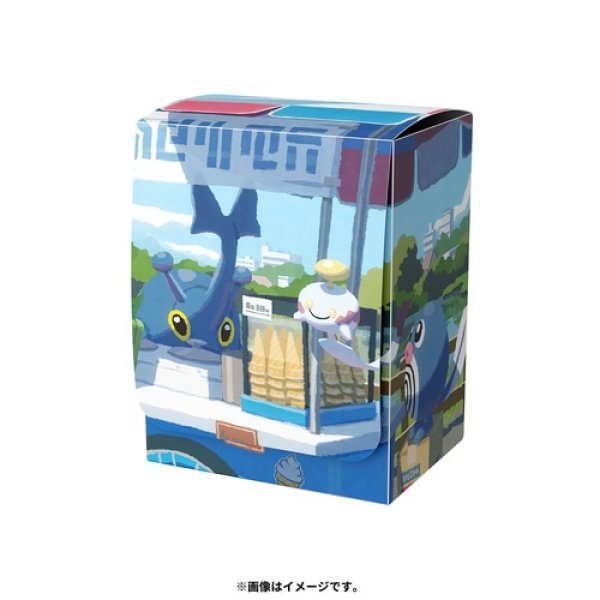 Photo1: Pokemon Center Original Card Game Flip deck case Poliwag Sunflora Heracross Chimecho (1)
