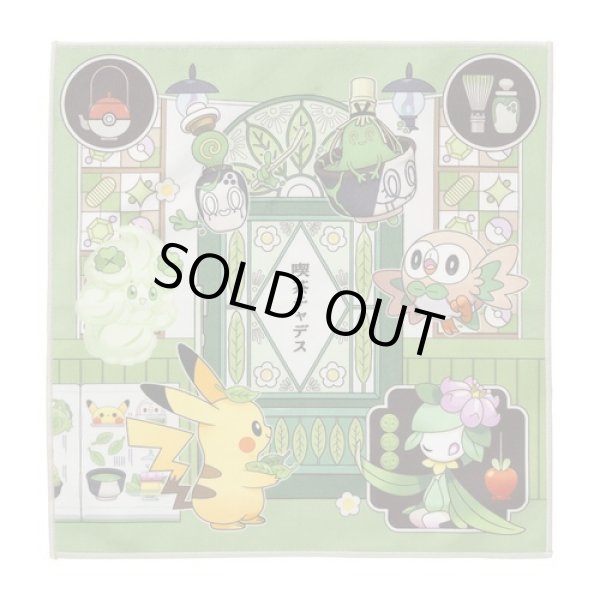 Photo1: Pokemon Center 2024 Cafe Chadesu Hand towel Handkerchief (1)
