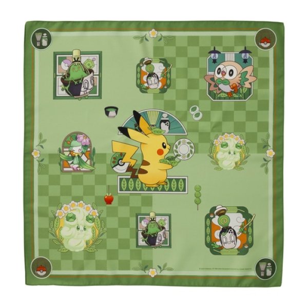 Photo1: Pokemon Center 2024 Cafe Chadesu Furoshiki Handkerchief (1)