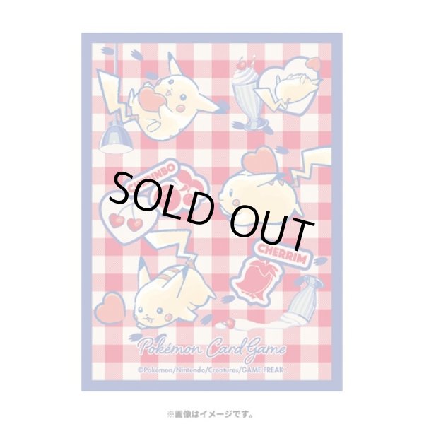 Photo2: Pokemon Center Original Card Game Sleeve Pikachu and Hearts 64 sleeves (2)