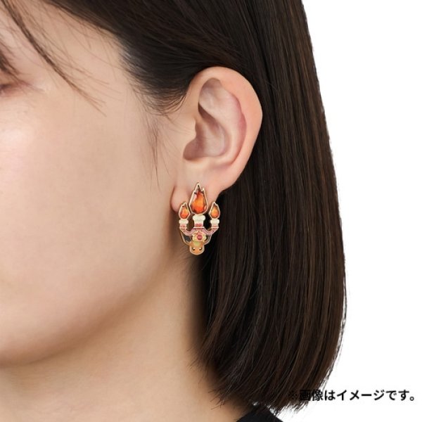 Photo4: Pokemon Center 2024 Pokemon accessory Pierced Earrings Fire Terastal Flareon 2 pcs (4)