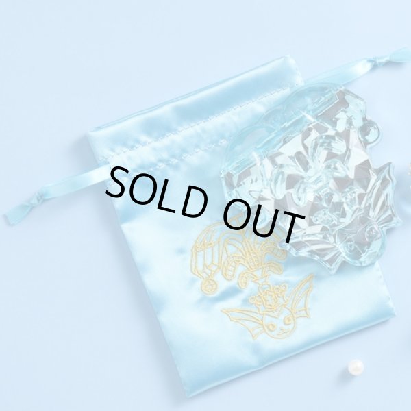 Photo1: Pokemon Center 2024 Pokemon accessory Hand mirror with bag Water Terastal Vaporeon (1)