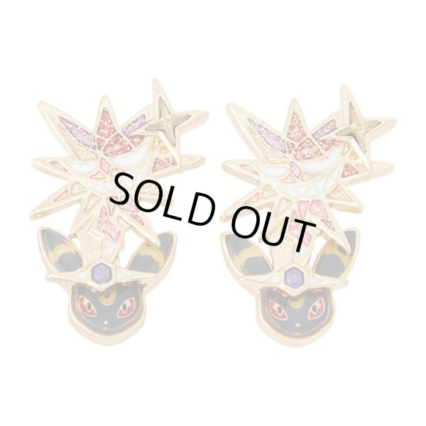 Photo1: Pokemon Center 2024 Pokemon accessory Pierced Earrings Dark Terastal Umbreon 2 pcs (1)