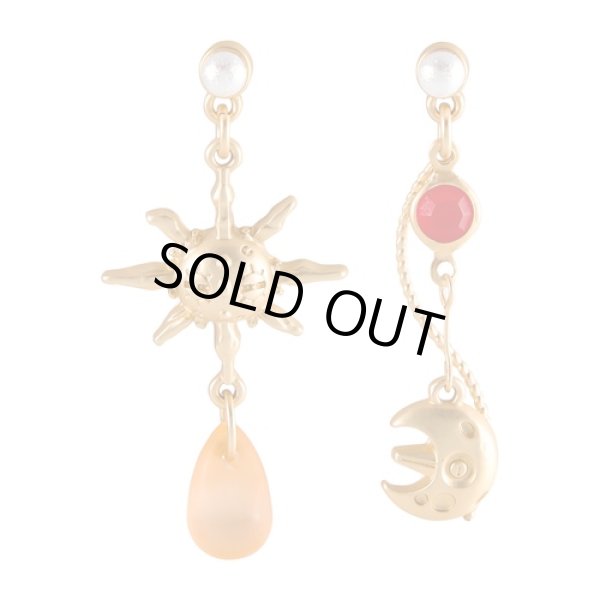 Photo1: Pokemon Center 2024 Pokemon accessory Series Pierced Earrings P98 Lunatone Solrock (1)