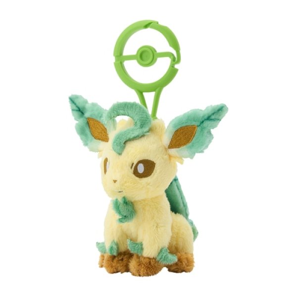 Photo2: Pokemon Center 2024 Plush Mascot with Carabiner Key chain Leafeon (2)