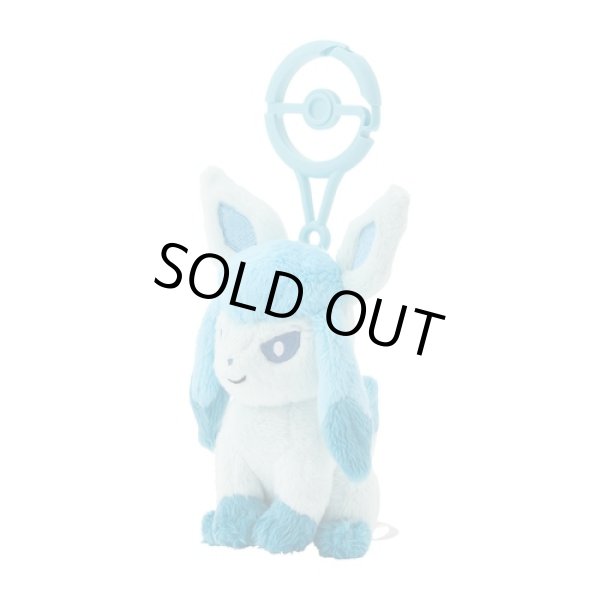 Photo2: Pokemon Center 2024 Plush Mascot with Carabiner Key chain Glaceon (2)