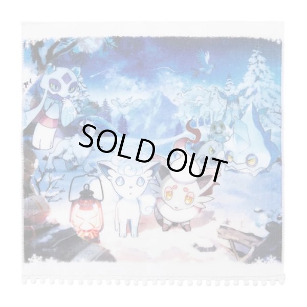 Photo1: Pokemon Center 2024 Hand towel Handkerchief Snowy Gathering (1)