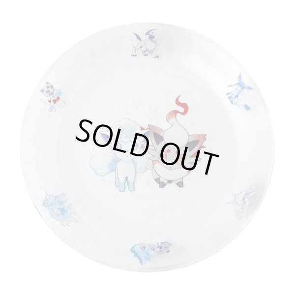 Photo1: Pokemon Center 2024 Snowy Gathering Glass Plate (1)