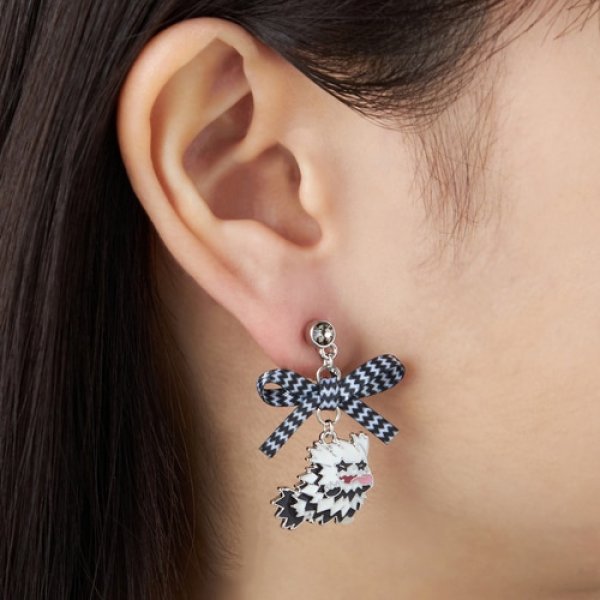 Photo5: Pokemon Center 2025 Similar Companions Pierced Earrings Zigzagoon (5)